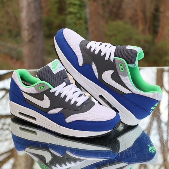 Nike Air Max 1 Essential Grey Hyper Blue - Picture 7 of 14